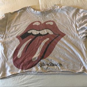 Cropped Rolling Stones Tee